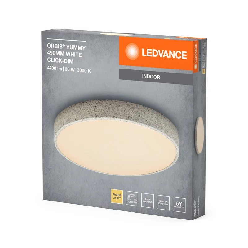 LEDVANCE ORBIS Yummy plafonnier 36W 490mm dimmable blanc