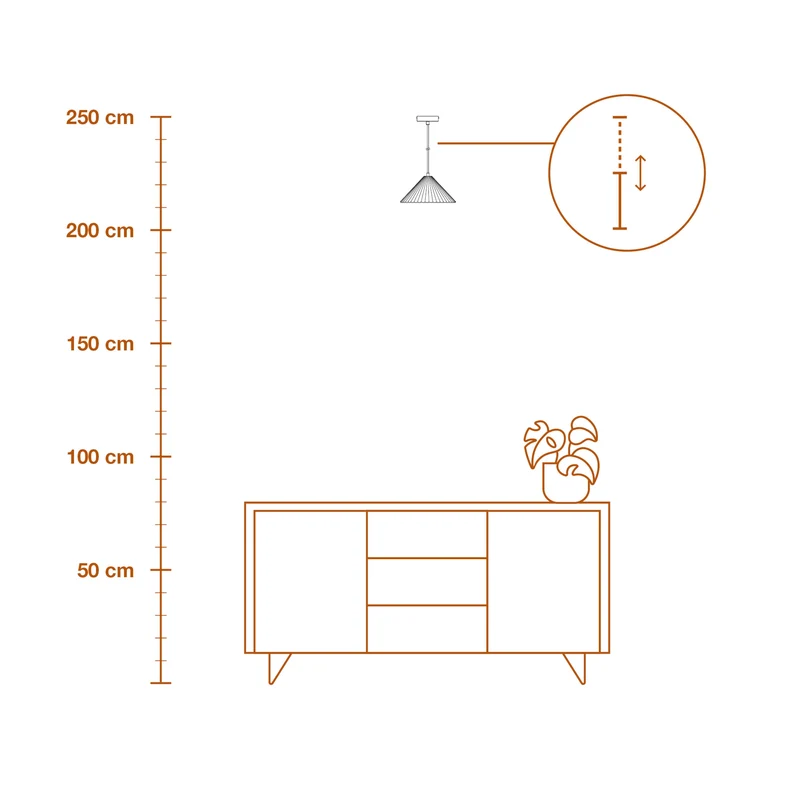 LEDVANCE DECOR Concrete Pyramid suspension en béton, E27, 250 mm