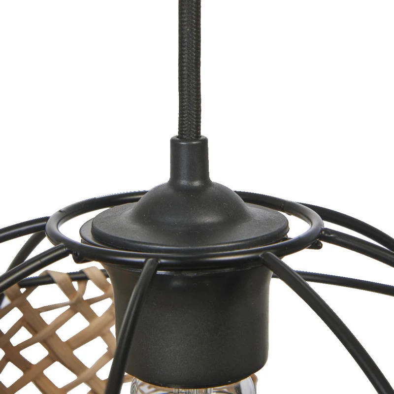 LEDVANCE DECOR Suspension Cage Globe, noir/marron, E27