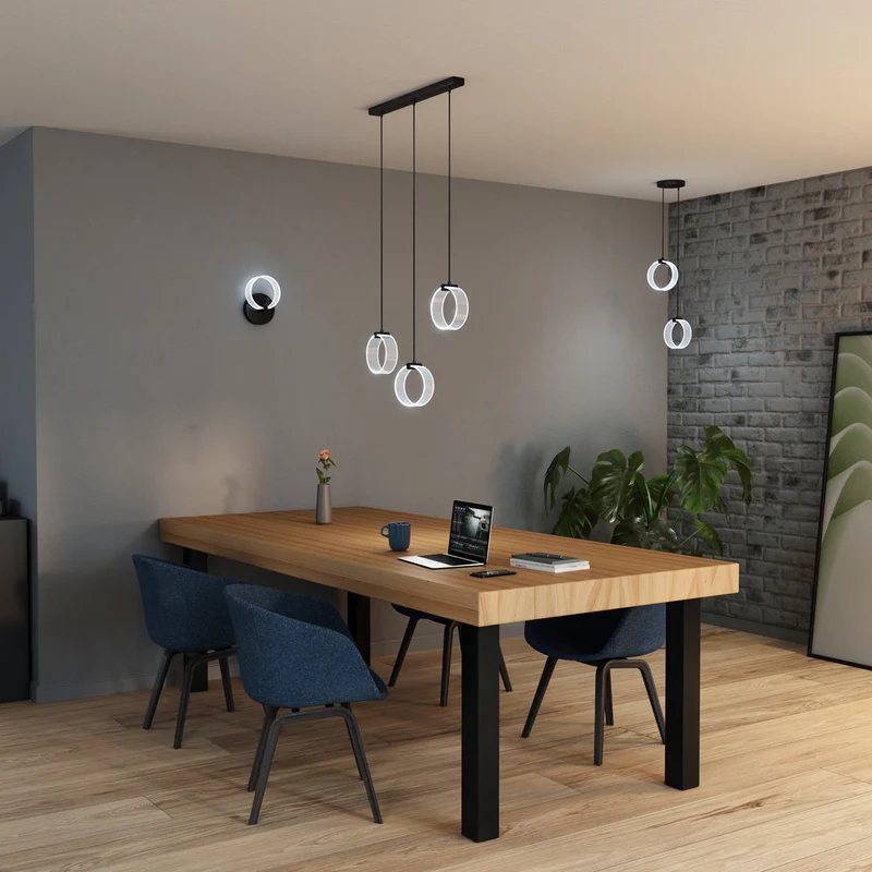LEDVANCE DECOR Suspension Circulaire, 2 Suspensions, 14W, Click CCT Noir
