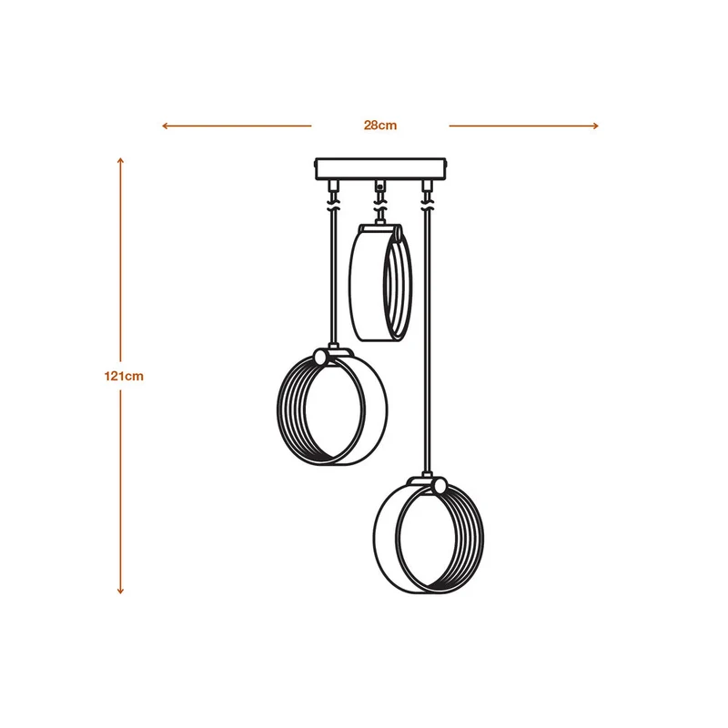 LEDVANCE DECOR Suspension Circulaire, 3 Suspensions, 20W, Click CCT Noir