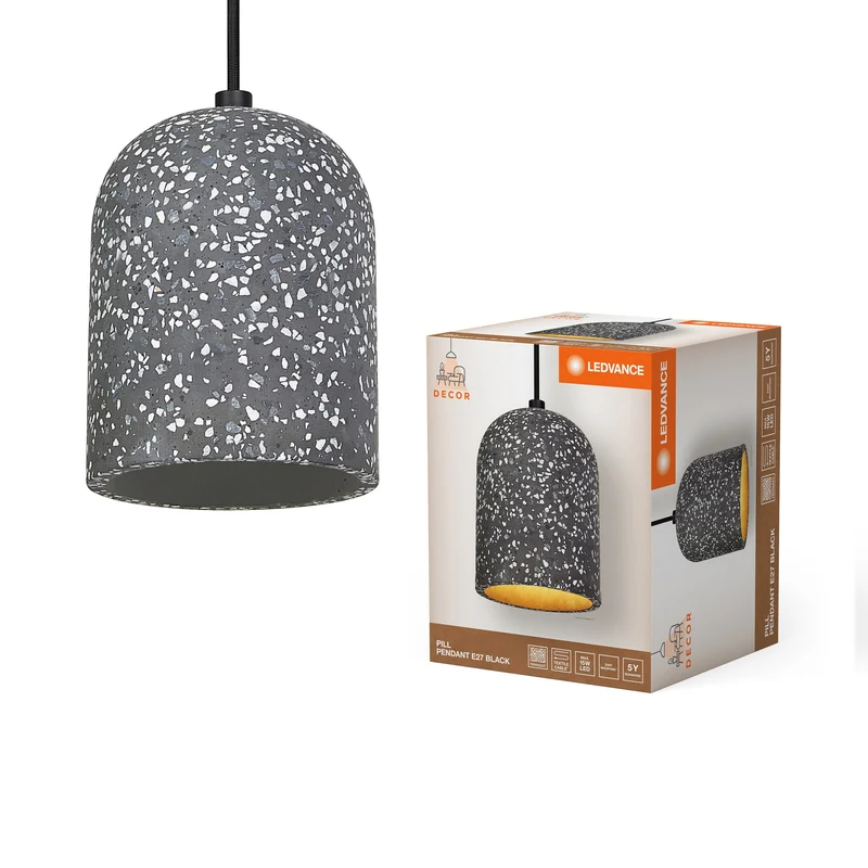 LEDVANCE DECOR Suspension Pillule 1xE27 Noir