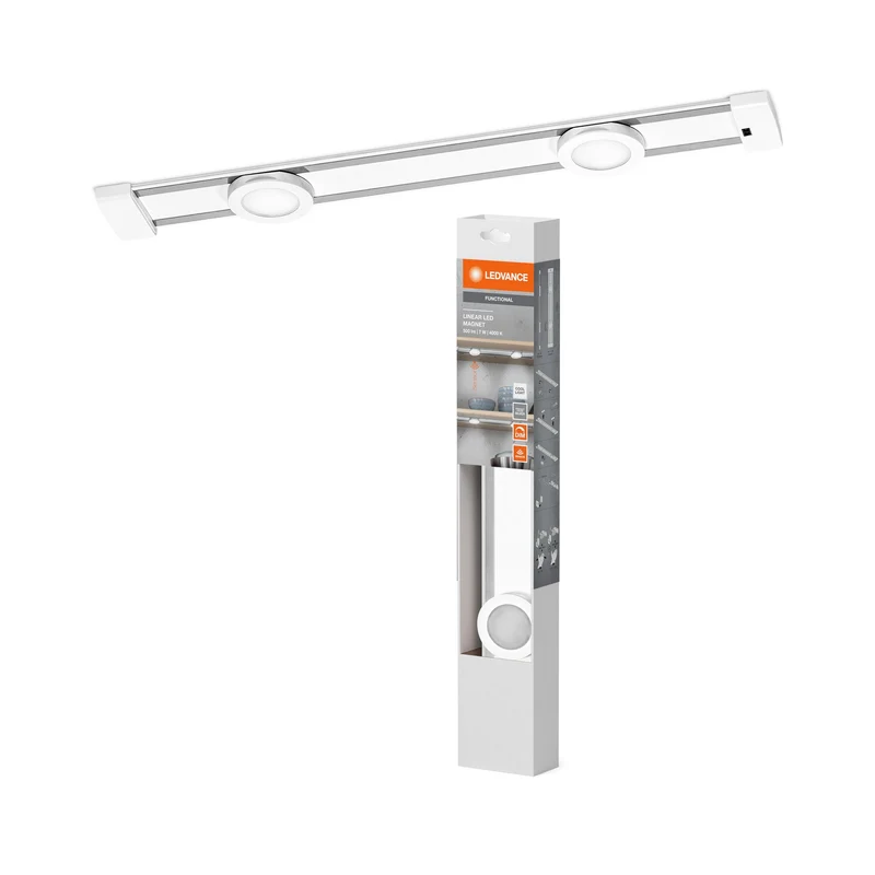 Spot LEDVANCE LINEAR LED MAGNET 2 SENSOR pour meuble 7W 840 DIM, 400 lm, 4000 K, blanc froid