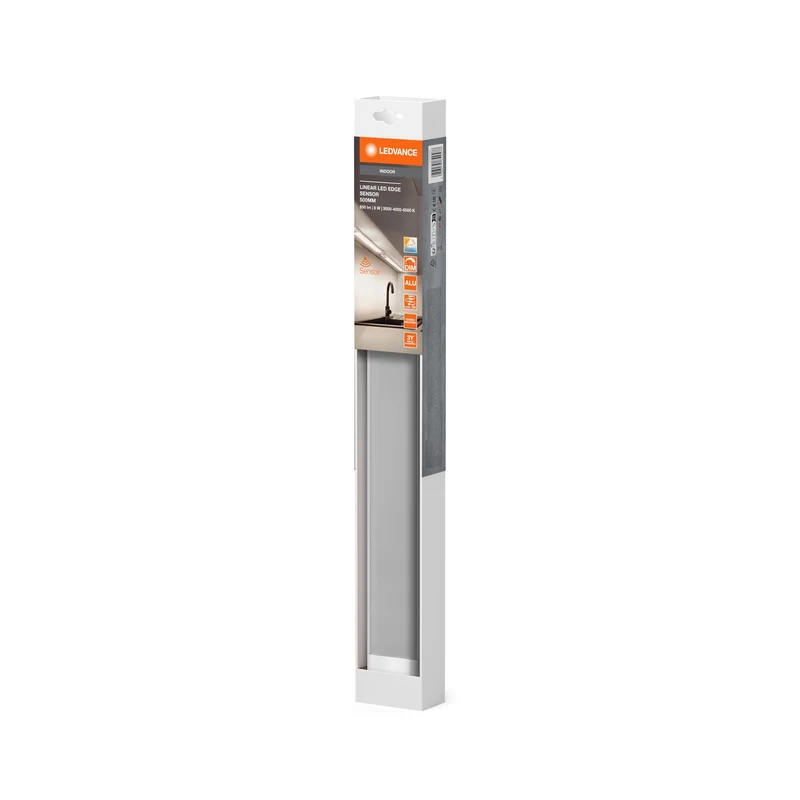 Spot sous meuble LEDVANCE LINEAR EDGE SENSOR 50cm CCT DIM Blanc, 640 lm, 3000…4000…6500 K, blanc chaud|blanc froid|lumière du jour