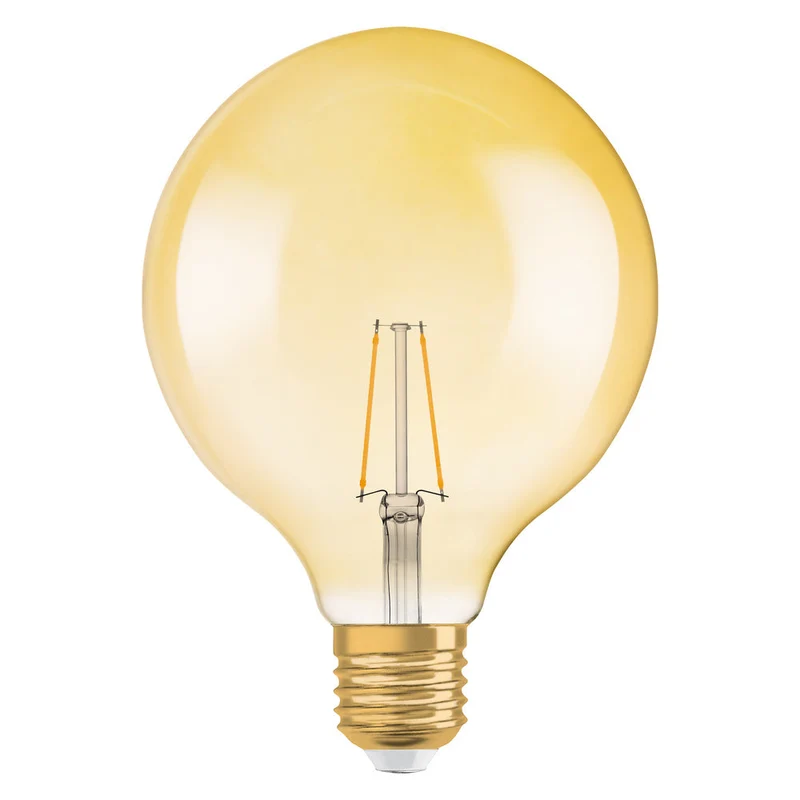 Lampe LED OSRAM VINTAGE 1906® LED CLASSIC GLOBE 2,5 W 824 Gold E27, 220 lm, 2400 K, lumière chaude et confortable