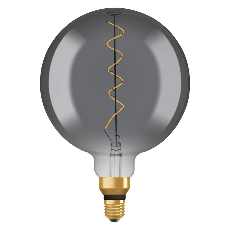 Lampe LED OSRAM VINTAGE 1906® LED CLASSIC GLOBE 4W 818 Fumée E27, 140 lm, 1800 K, Lumière Chaude et Confortable