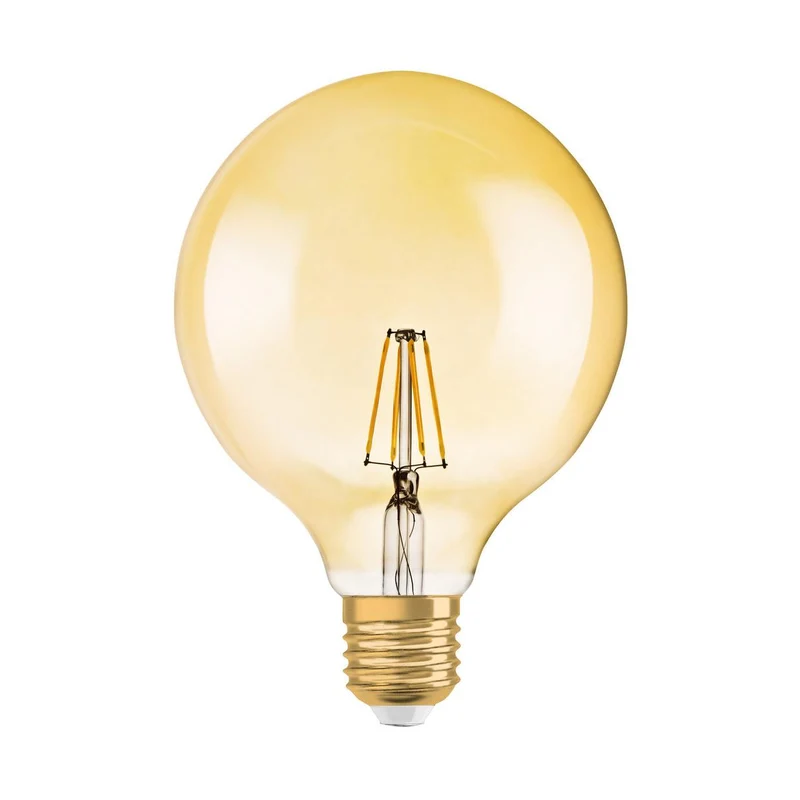 Lampe LED OSRAM VINTAGE 1906® LED CLASSIC GLOBE 6,5 W 824 Gold E27, 720 lm, 2400 K, lumière chaude et confortable