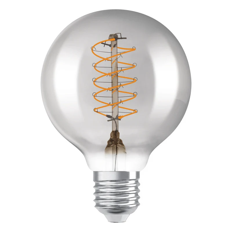 Lampe LED OSRAM VINTAGE 1906® LED CLASSIC SLIM FILAMENT Globe DIMMABLE 7,8 W 818 Fumée E27, 360 lm, 1800 K, Blanc chaud confort, lot de 2