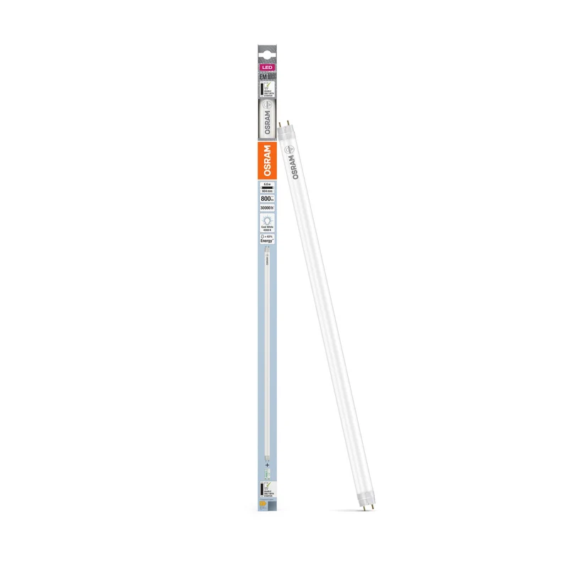 OSRAM LED Tube TUBE T8 EM PLASTIQUE 60cm 6.6W 840, 800 lm, 4000 K, Blanc froid