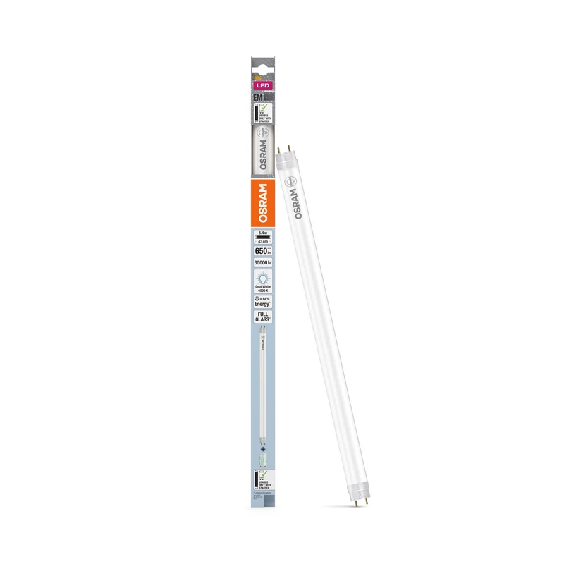 OSRAM LED Tube TUBE T8 EM 43,8cm 5.4W 840, 650 lm, 4000 K, Blanc froid