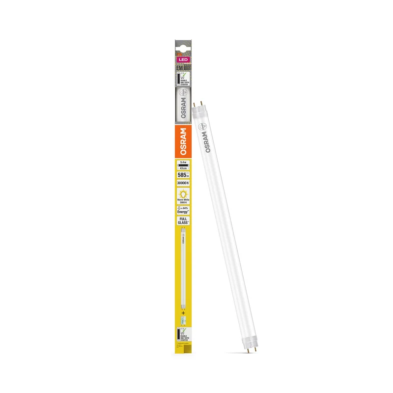 OSRAM LED tube TUBE T8 EM 43,8cm 5.4W 830, 585 lm, 3000 K, blanc chaud
