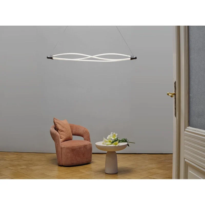 Suspension LEDVANCE DECOR Swirl, 22 W, 3 000 K, 2 400 lm, blanc chaud, Click DIM