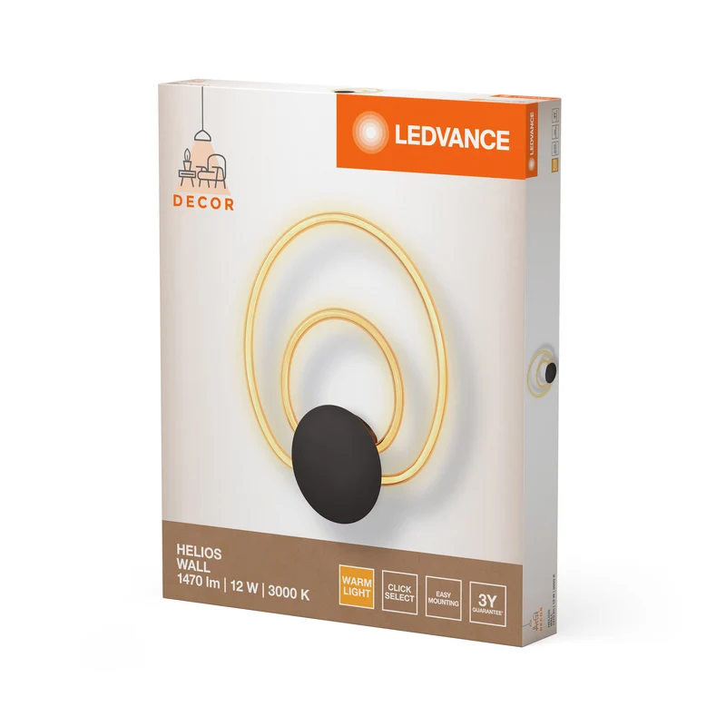 Applique murale LEDVANCE DECOR Helios, 12 W, 3000 K, 960 lm, blanc chaud, Cliquez sur Sélectionner