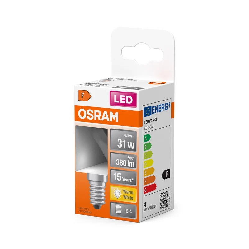 Lampe LED OSRAM LED Retrofit CLASSIC P Mirror 4W 827 Argent E14, 350 lm, 2700 K, blanc chaud