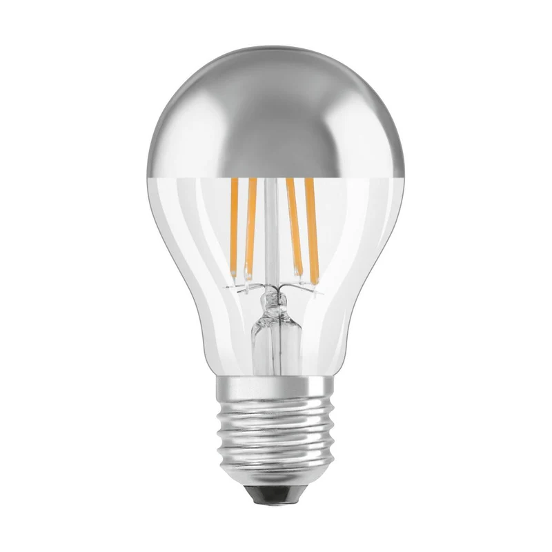 Lampe LED OSRAM LED Retrofit CLASSIC A Mirror 4W 827 Clear E27 Argent, 400 lm, 2700 K, Blanc chaud