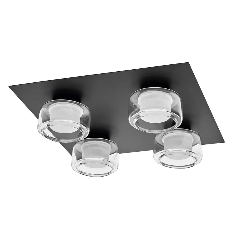 LEDVANCE ORBIS Flame plafonnier salle de bain 22W Click CCT IP44 noir