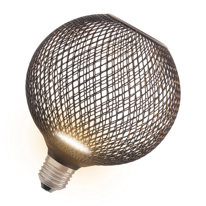 OSRAM DECOR LED Lampe plate noire, 3.5W, givrée, 125mm, blanc chaud, E27