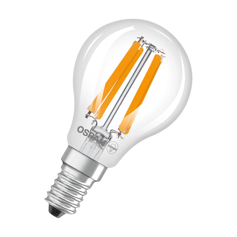OSRAM Classe Énergie Ampoule LED, 3.8W, Clair, EEK A, 806lm, E14, Blanc chaud