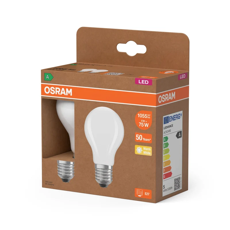 OSRAM LED Superstar Classic Lampe givrée, 5W, 1055lm, E27, blanc chaud