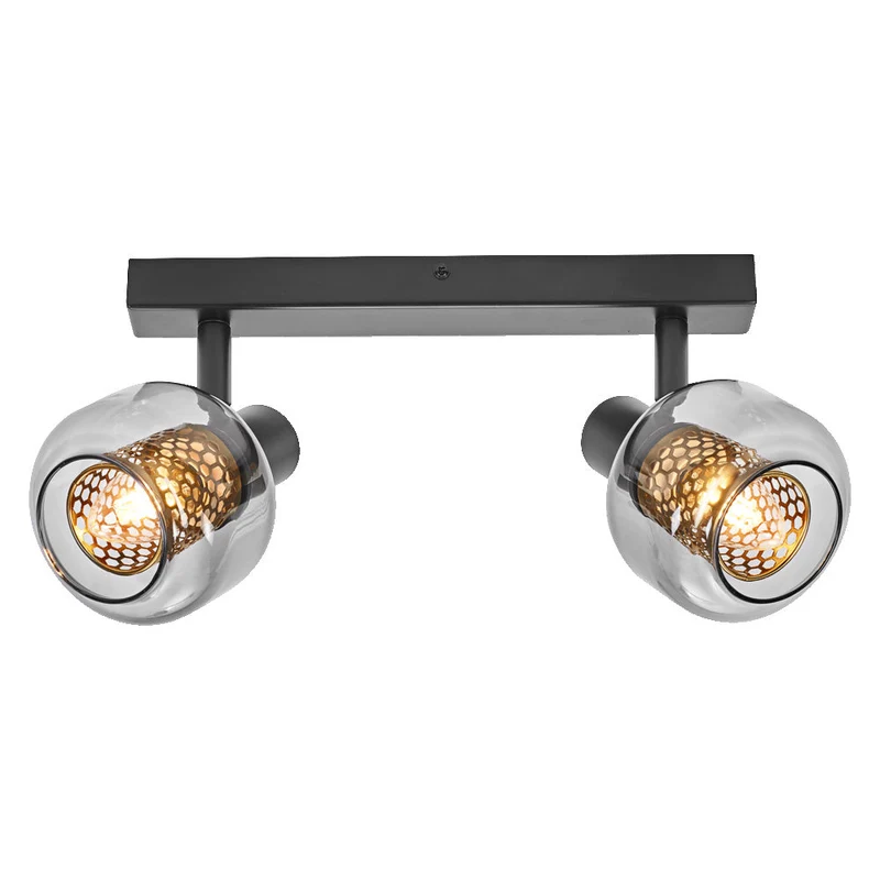 LEDVANCE DECOR Spot Firefly plafonnier, lampe OSRAM incluse, noir, 2 x 2,8W, E14
