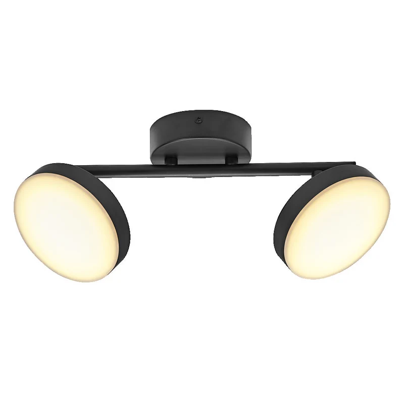 LEDVANCE DECOR Spot Moon plafonnier noir, 2 spots, 10.5W
