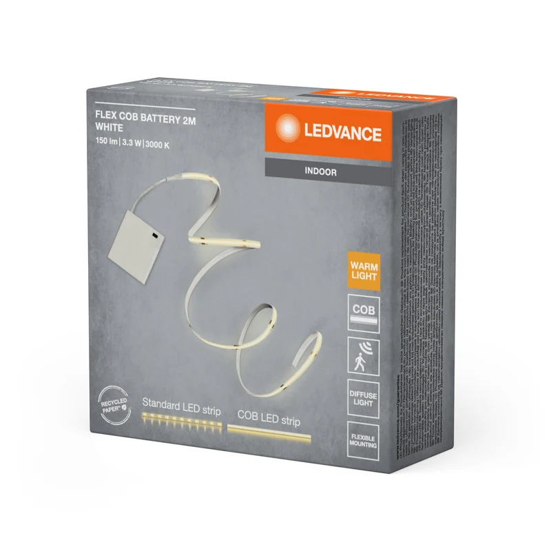LEDVANCE BANDES À PILES COB bandes LED alimentées par piles, 2m