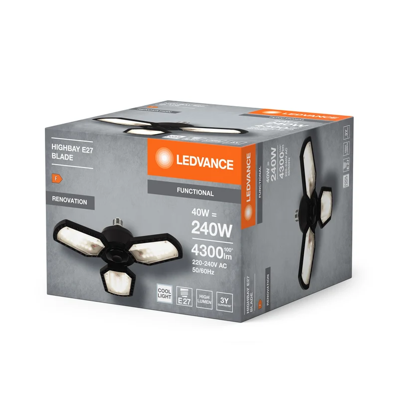 LEDVANCE Highbay Blade plafonnier avec ailes 40W 840 E27