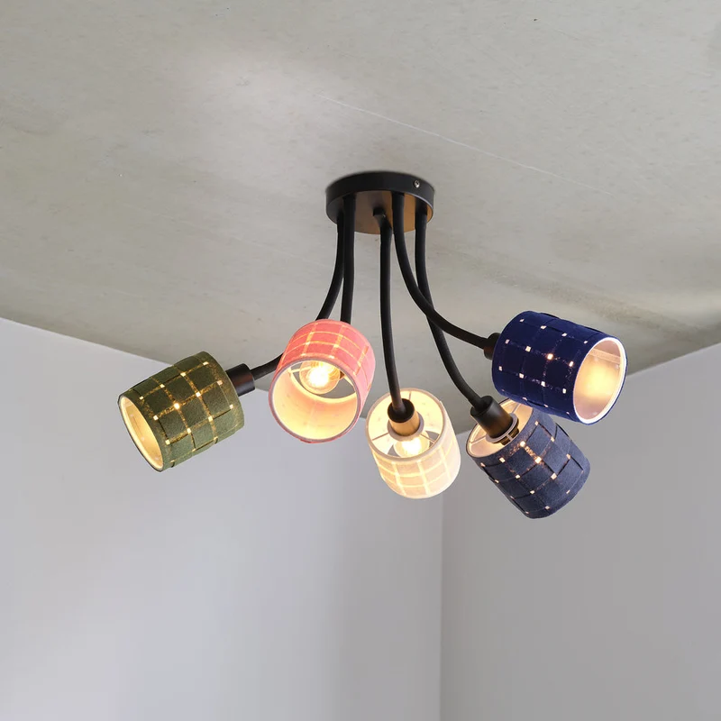 LEDVANCE DECOR Plafonnier Decor Tissage en Feutre Cans, 5xE14