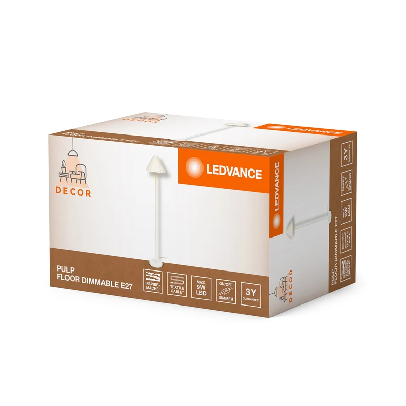 LEDVANCE DECOR Lampe sur pied Decor Pulp blanc, E27, dimmable
