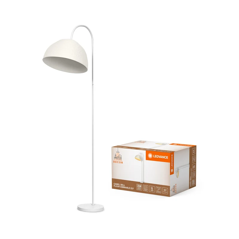 LEDVANCE DECOR lampe sur pied Decor Camel Bell blanc, E27 dimmable