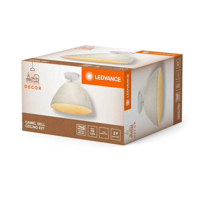 LEDVANCE DECOR Plafonnier Decor Camel Bell blanc, E27, 375 mm