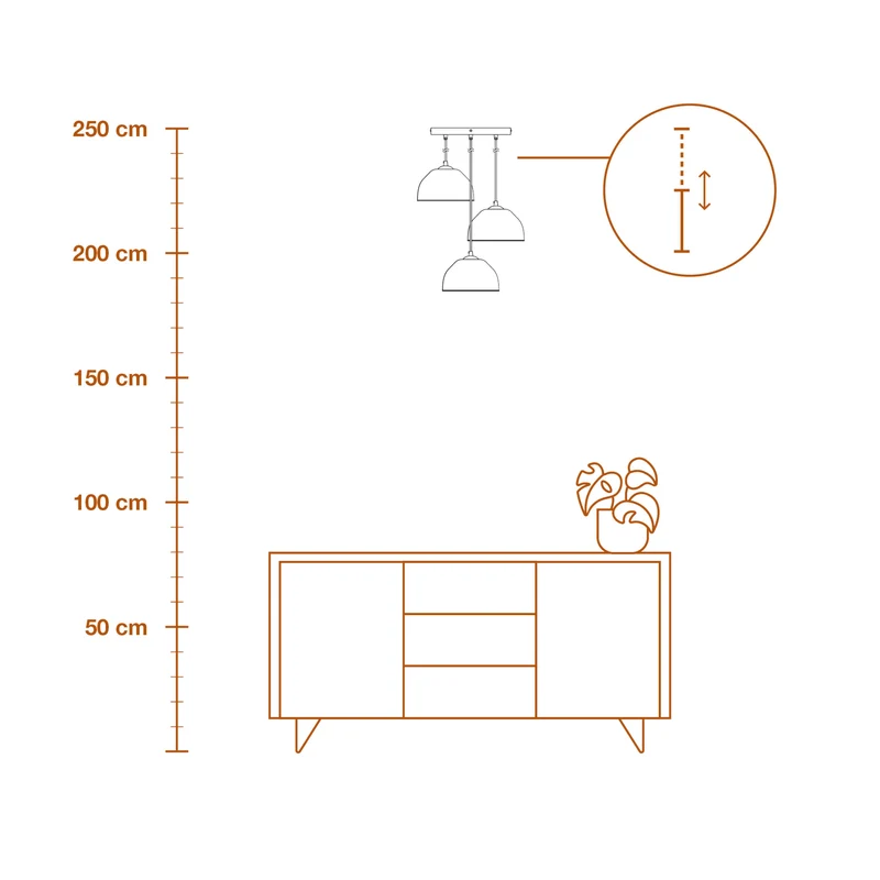 LEDVANCE suspension décor 3 flammes Decor Camel Bell blanc, E14