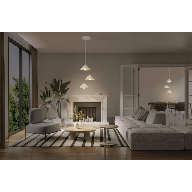 LEDVANCE DECOR Suspension 3-flammes Decor Lotus Leaf blanc, E14