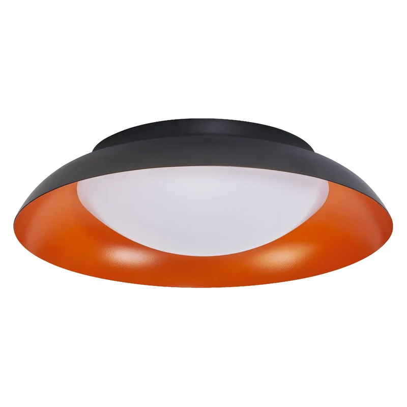 LEDVANCE ORBIS Plafonnier plaque 19W 310mm noir/orange