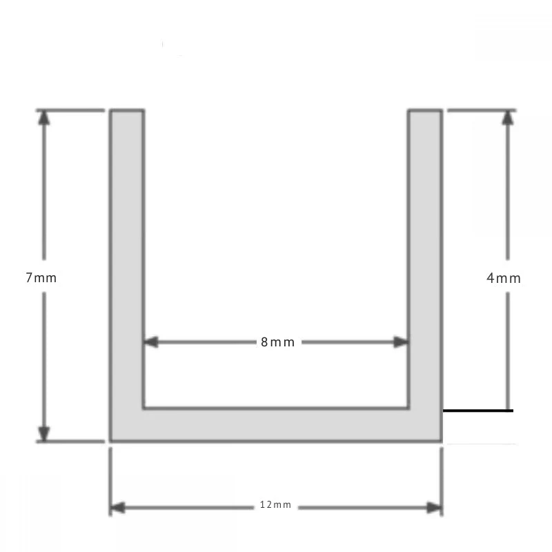 Profilé Aluminium 2m pour Ruban LED Couvercle Blanc Opaque