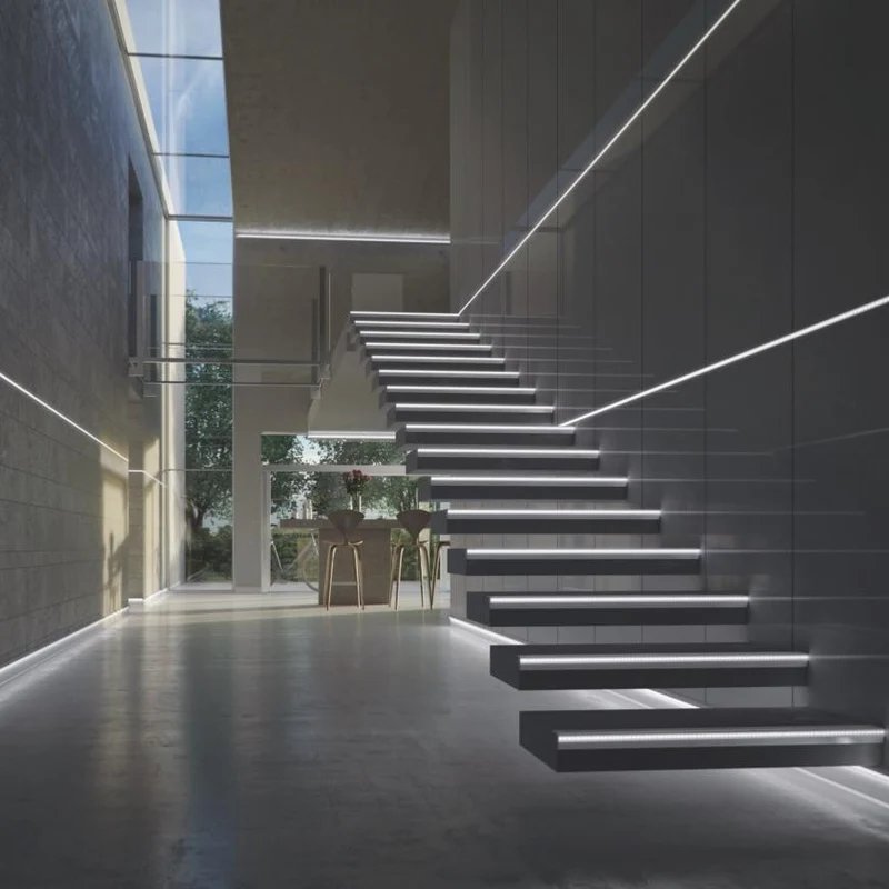 Profilé Aluminium encastré 2m avec Couvercle Blanc Opaque