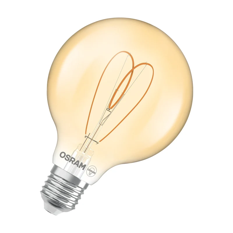 OSRAM Vintage 1906 Globe LED-Lampe Or, 8W, 806lm, 95mm, Blanc chaud confortable, E27