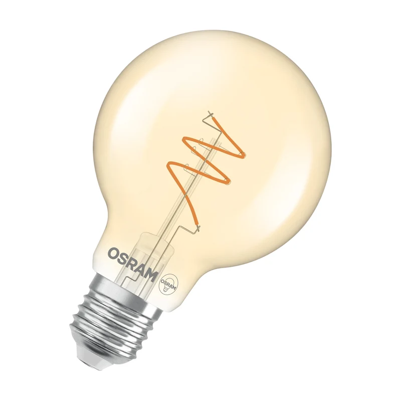 OSRAM Vintage 1906 Globe LED-Lampe Or, 4.9W, 470lm, 2200K, Blanc chaud confortable, E27