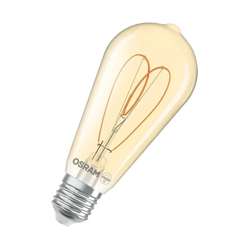 OSRAM Vintage 1906 Edison LED-Lampe Or, 8W, 806lm, E27, Blanc chaud confortable