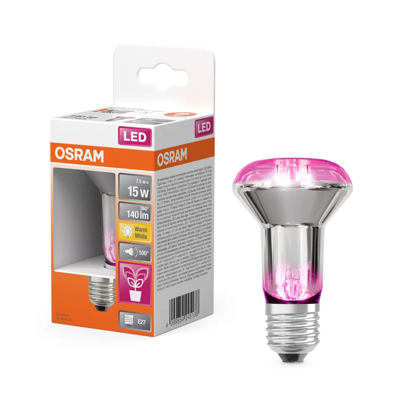 Lampe pour plantes OSRAM LED Star avec filament, 7,5W, 140lm, E27