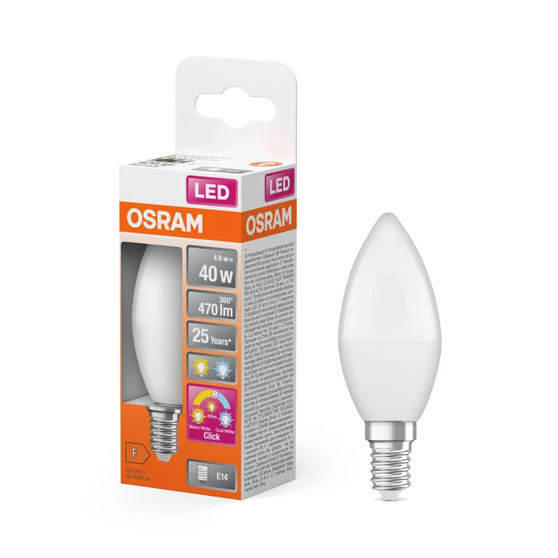 OSRAM LED Superstar Classic Lampe givrée, 3 modes, 4.9W, blanc chaud, blanc froid