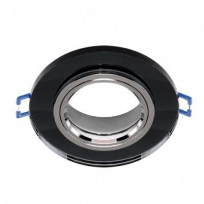 Support Spot Encastrable GU10/MR16 Rond Verre Effet Miroir