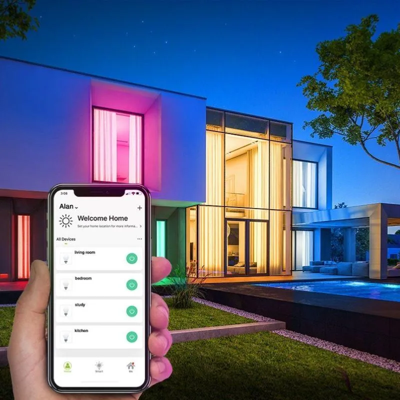 Pack de 10 - Ampoule LED Connectée WiFi E27 11W G95 RGBW