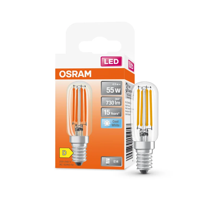 OSRAM LED Spécial T26, filament 300°, 4.9W, 840, clair, E14, blanc froid