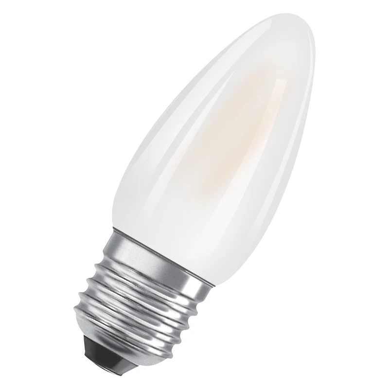 OSRAM LED Star Classic Lampe, Minibougie, 5.5W, givré, E27, blanc chaud