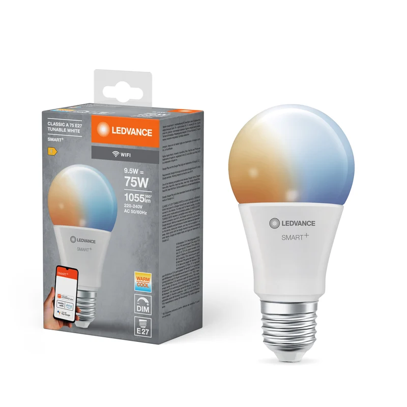 Lampe LED LEDVANCE SMART+ WIFI, aspect givré, 9,5W, 1055lm, dimmable