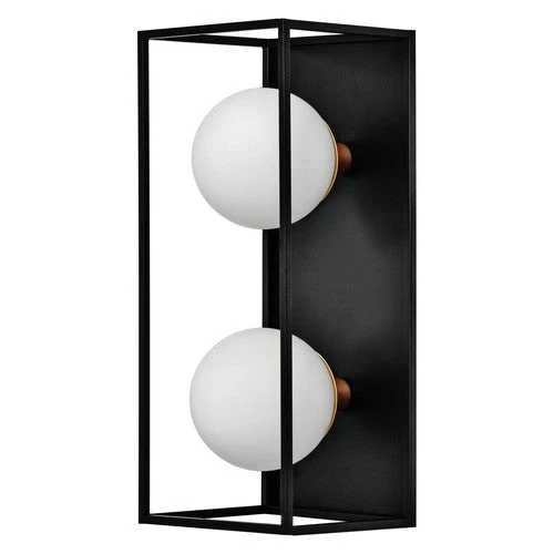 LEDVANCE DECOR 2 Applique murale carrée pour salle de bain IP44, noire, G9
