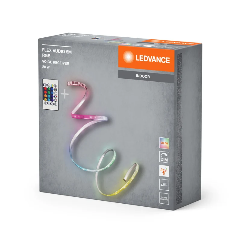 LEDVANCE FLEX AUDIO 5M Bande LED VR RC, blanc, 21W, 320lm