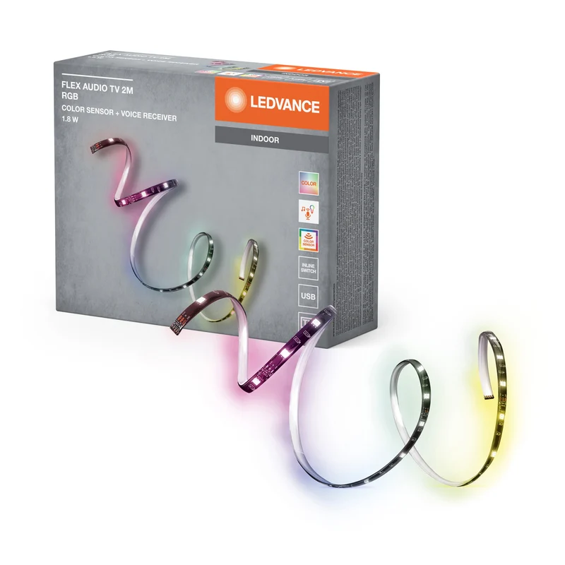 LEDVANCE FLEX AUDIOTV 2M Bande LED RGB, blanche, 3,7W, 50lm