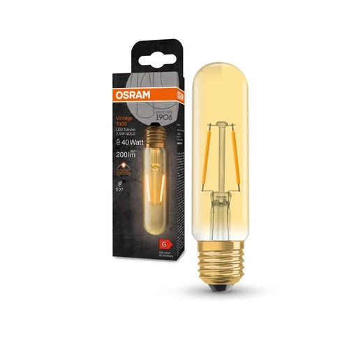 OSRAM Vintage 1906® Lampe Tubulaire Classique, Blanc Chaud, 2,5W, 200lm, E27